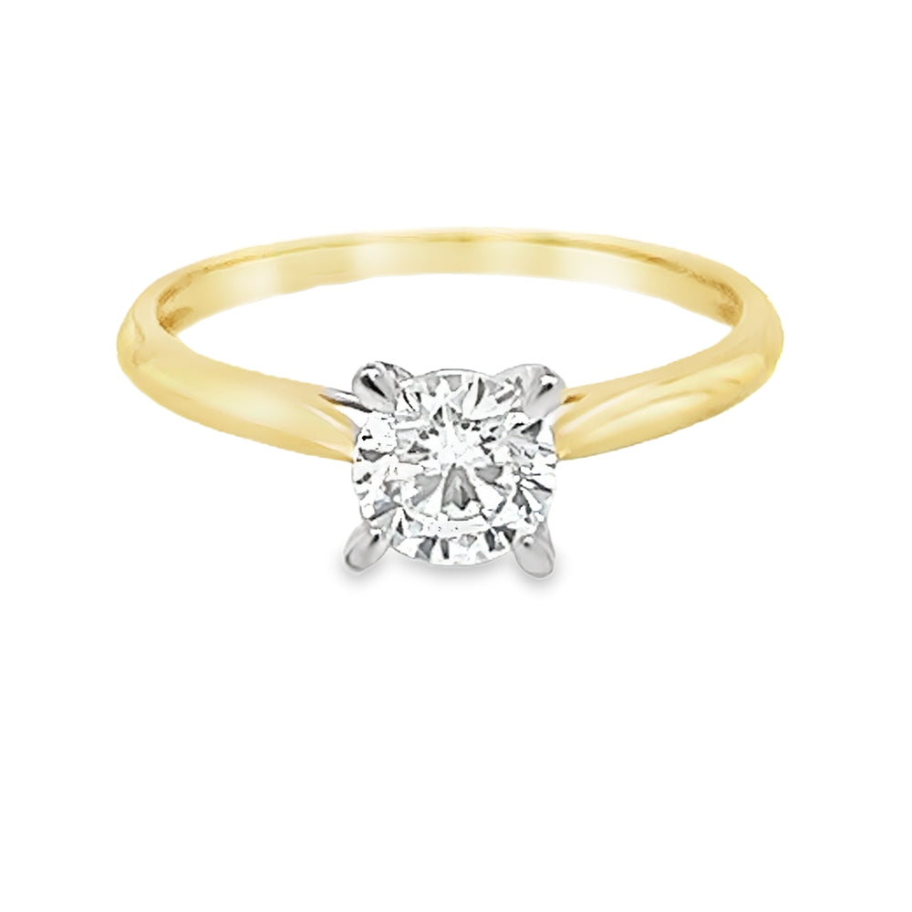 Solitaire Cubic Zirconia Engagement Ring 9ct Gold