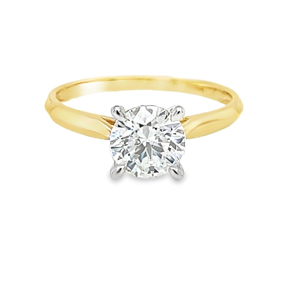 Solitaire Cubic Zirconia Engagement Ring 9ct Gold