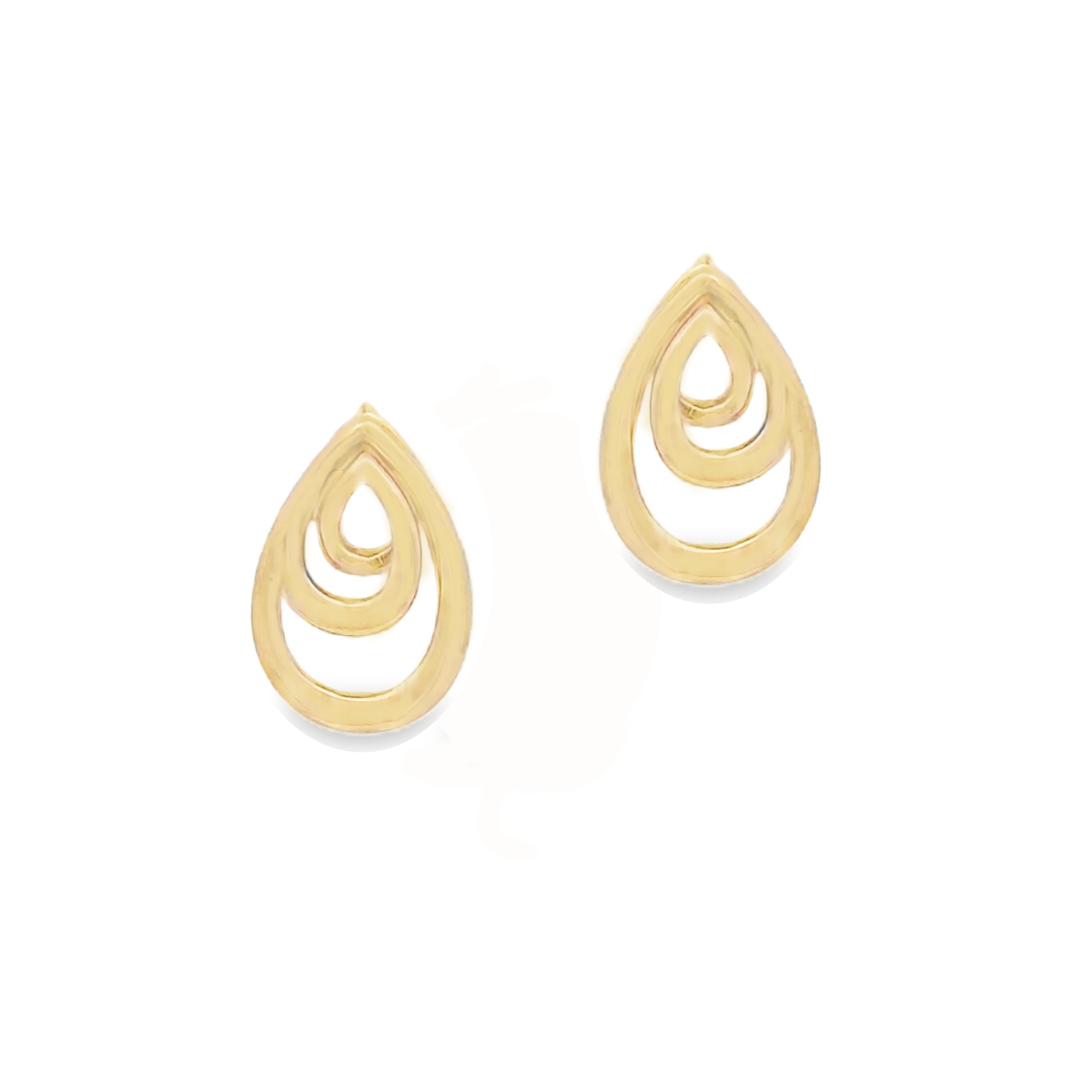9ct Gold Teardrop Earrings by Amore