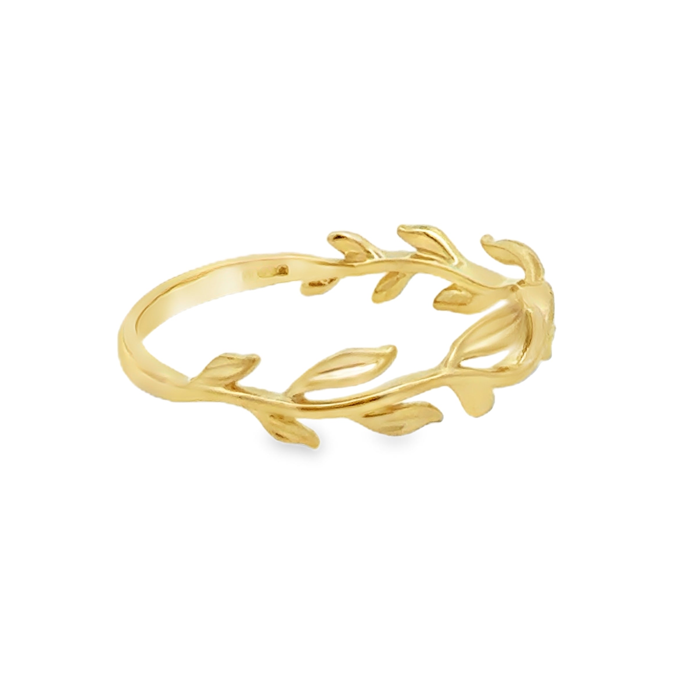 9ct Gold Wave Branch Ring side