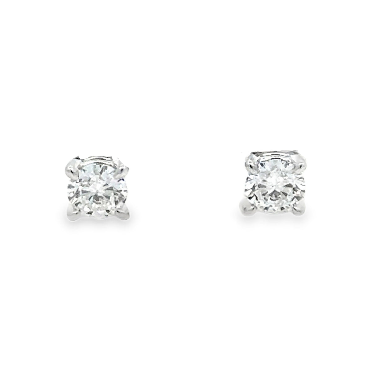 Lab Grown 0.40ct Diamond Solitaire Earrings 9ct White Gold