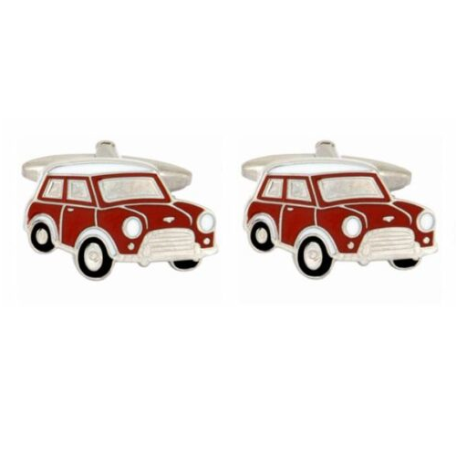 Dalaco Red and White Mini Car Cufflinks 90-1208