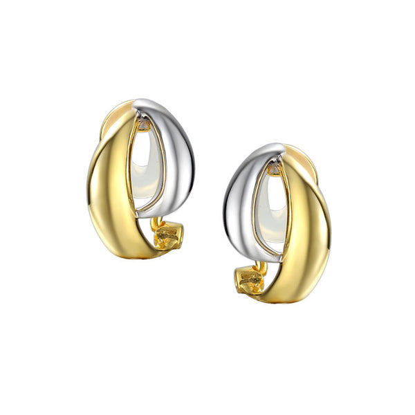Silver & Gold Plated Clip On Earrings by Amore
