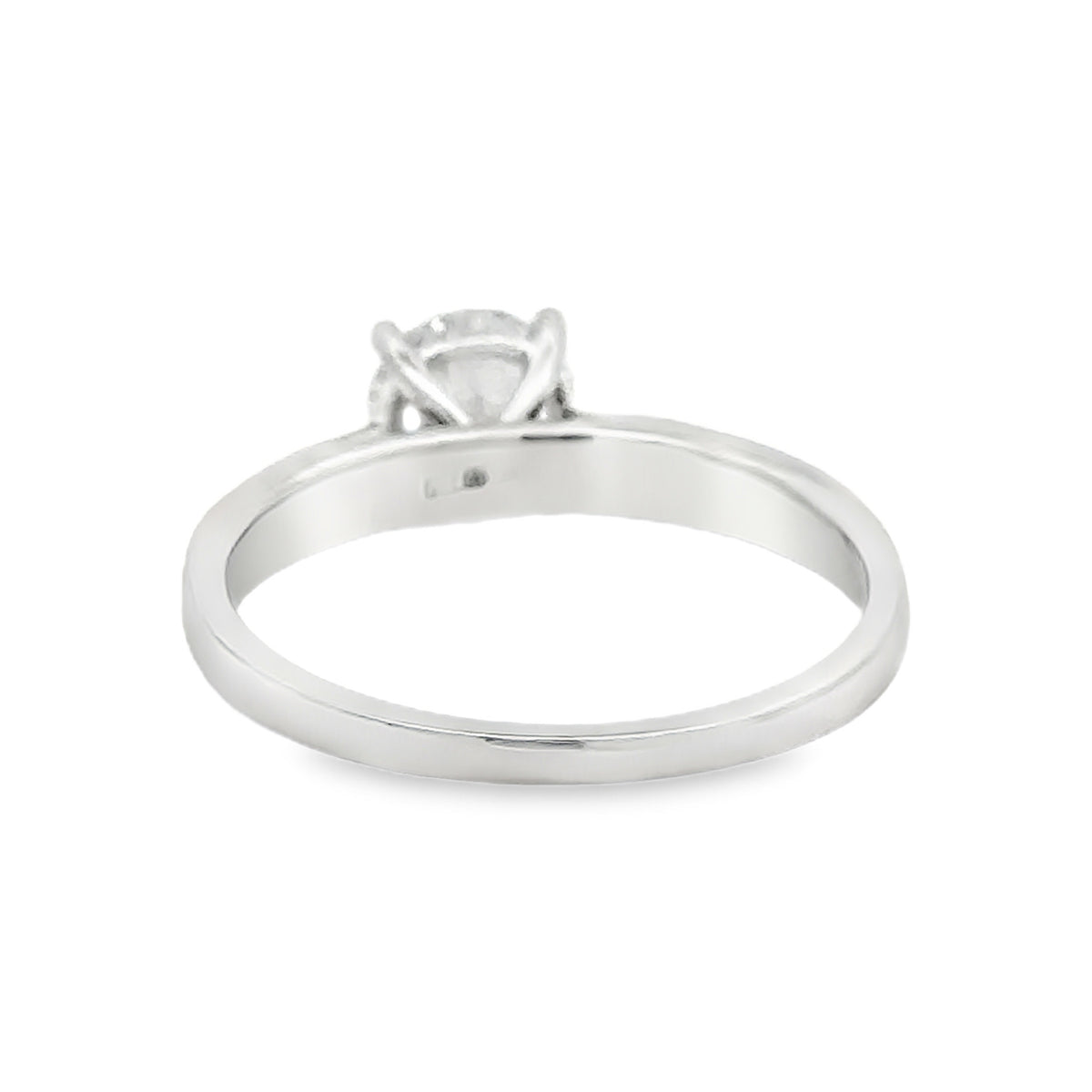 Lab Grown Diamond Brilliant Cut 1.00ct Solitaire Ring Sterling Silver & 9ct Gold REAR
