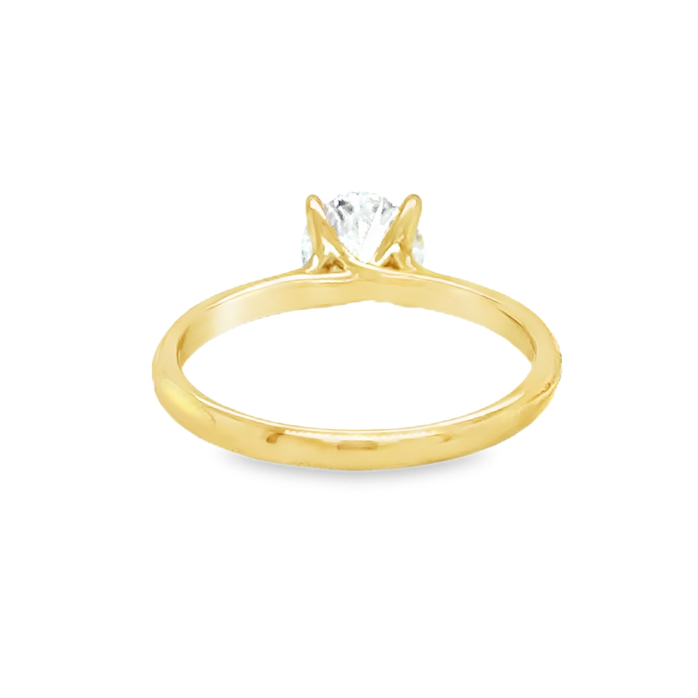 Lab Grown Diamond Brilliant Cut 1.00ct Solitaire Ring 18ct Gold rear