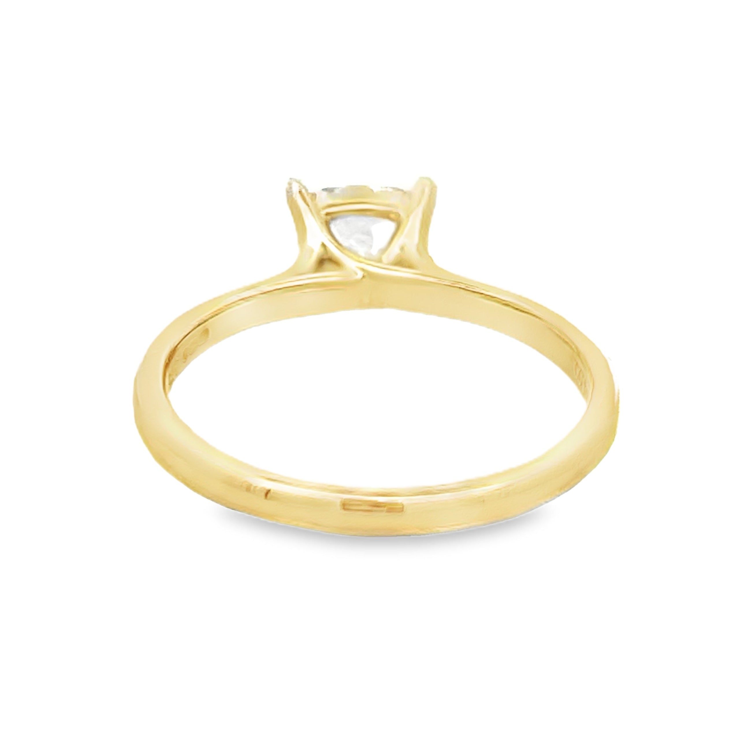 Lab Grown Diamond Cushion Cut 1.00ct Solitaire Ring 9ct Gold rear