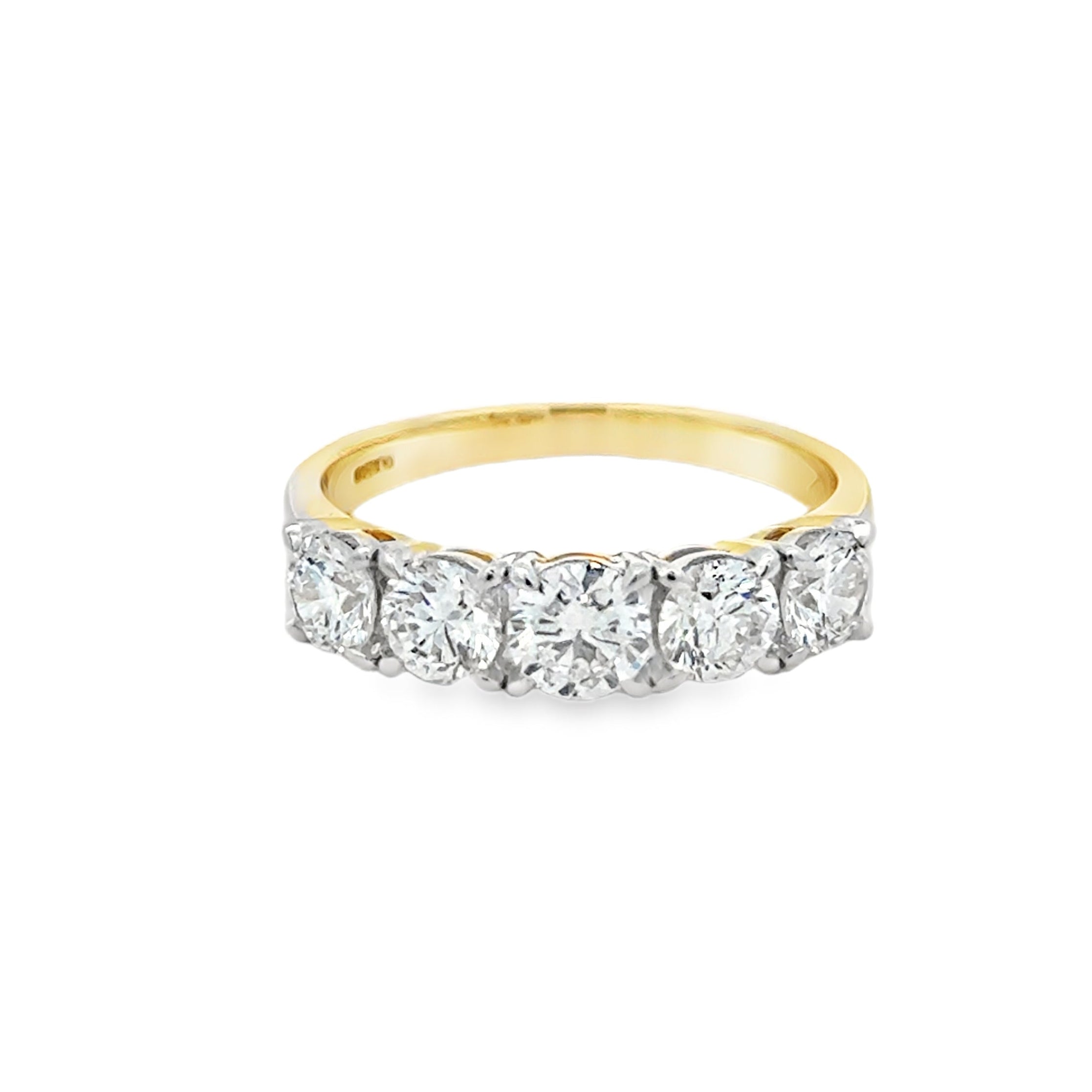 Lab Grown Diamond 5 Stone Eternity Ring 1.50ct 9ct Gold