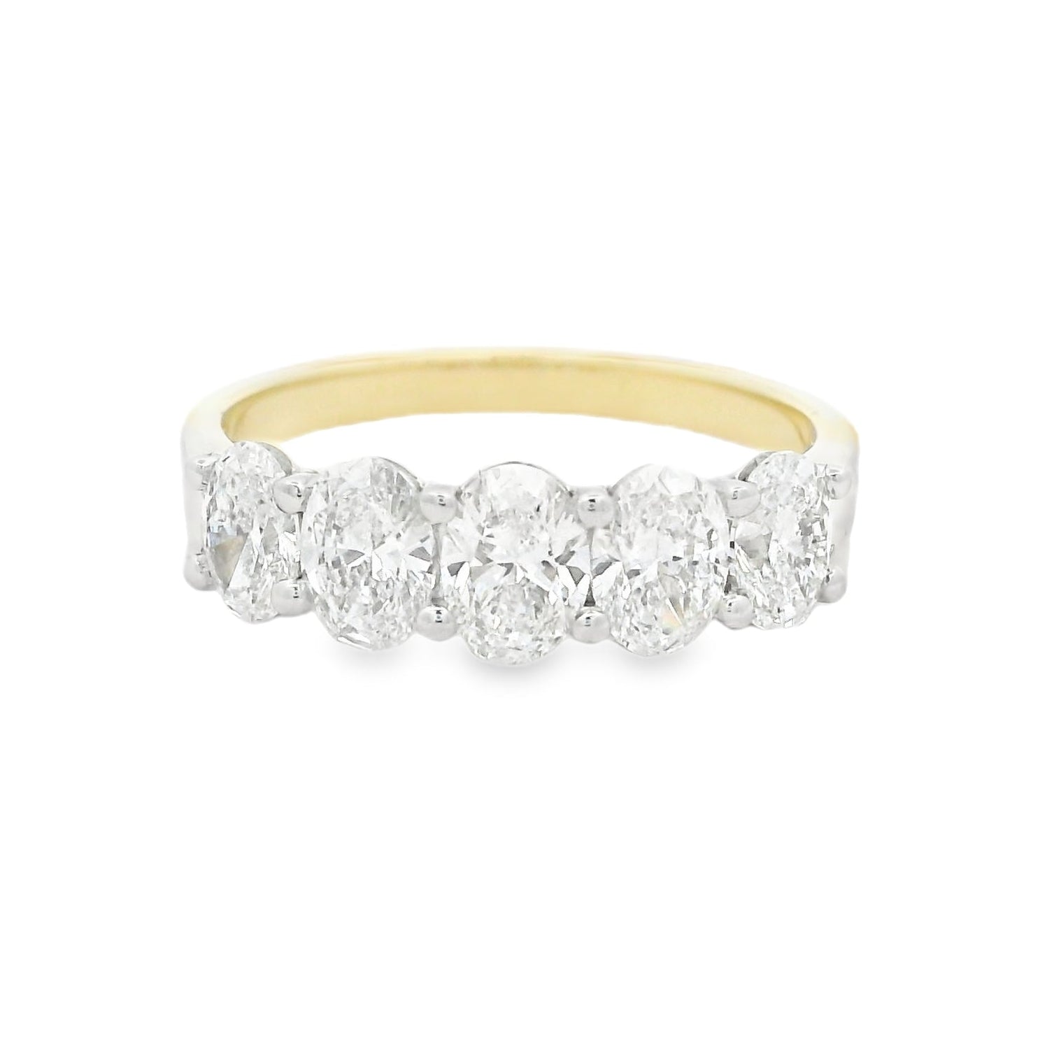 Lab Grown Diamond 5 Stone Eternity Ring 1.50ct 9ct Gold