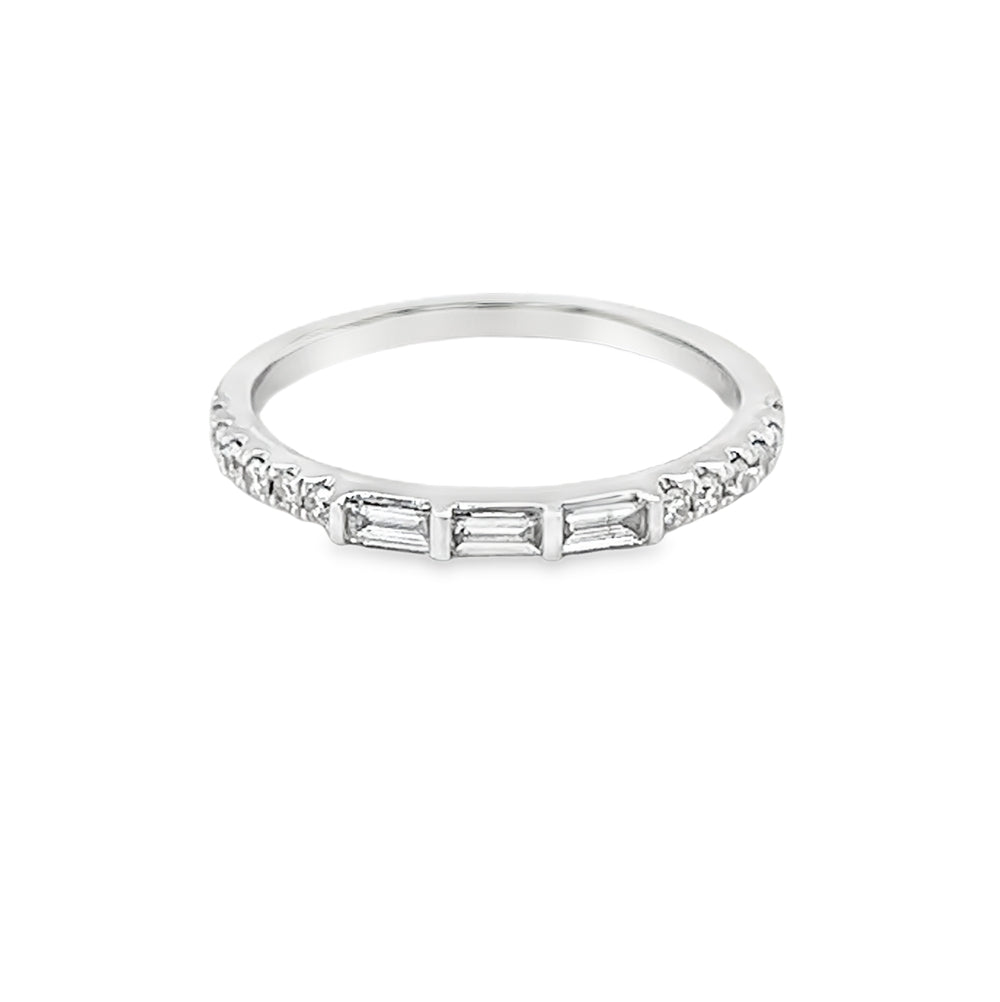 18ct White Gold Mixed Cut Diamond Eternity Ring