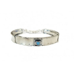 Aviv Silver & Opal Heart Bracelet B00310