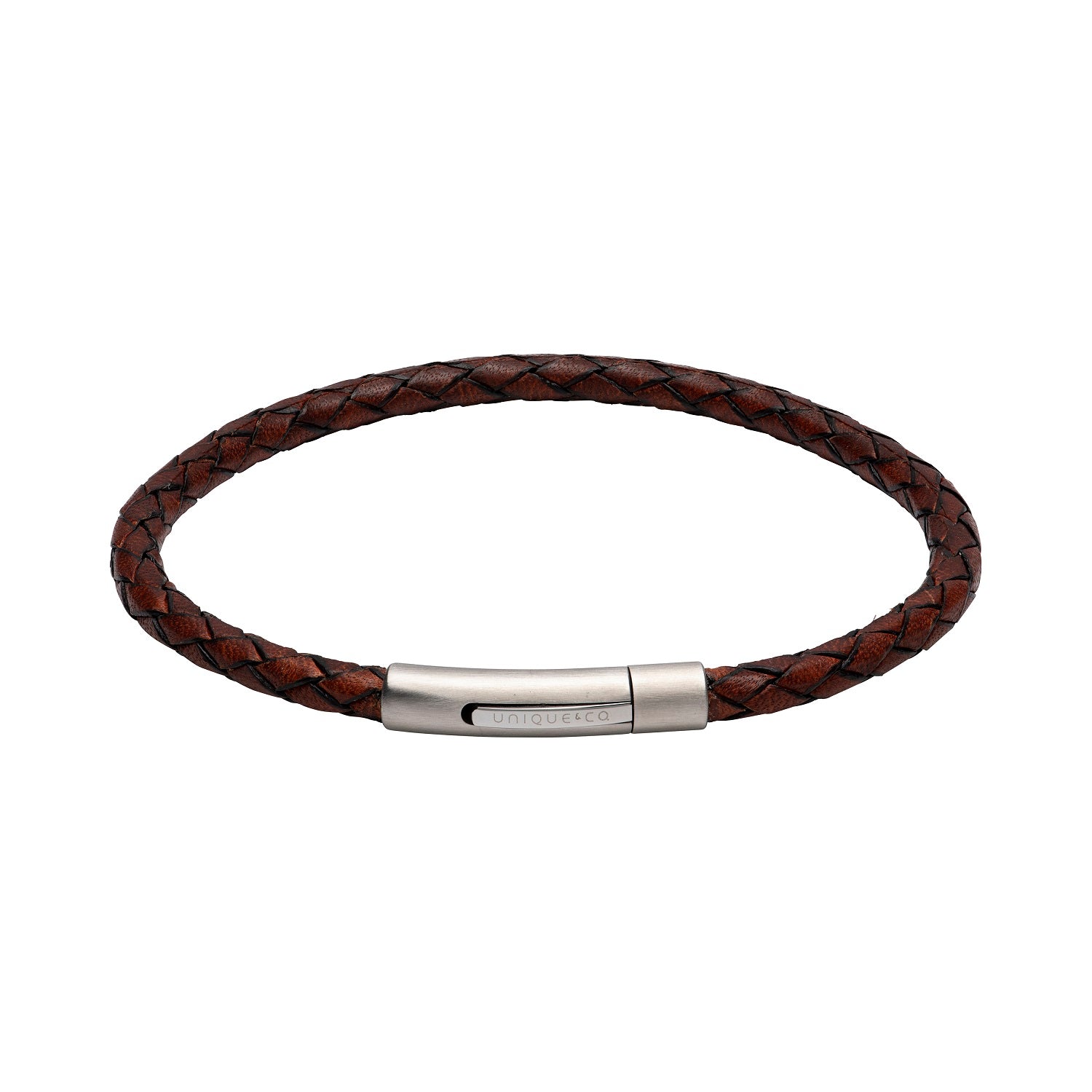Unique & Co Mens Leather Bracelet B444ADB