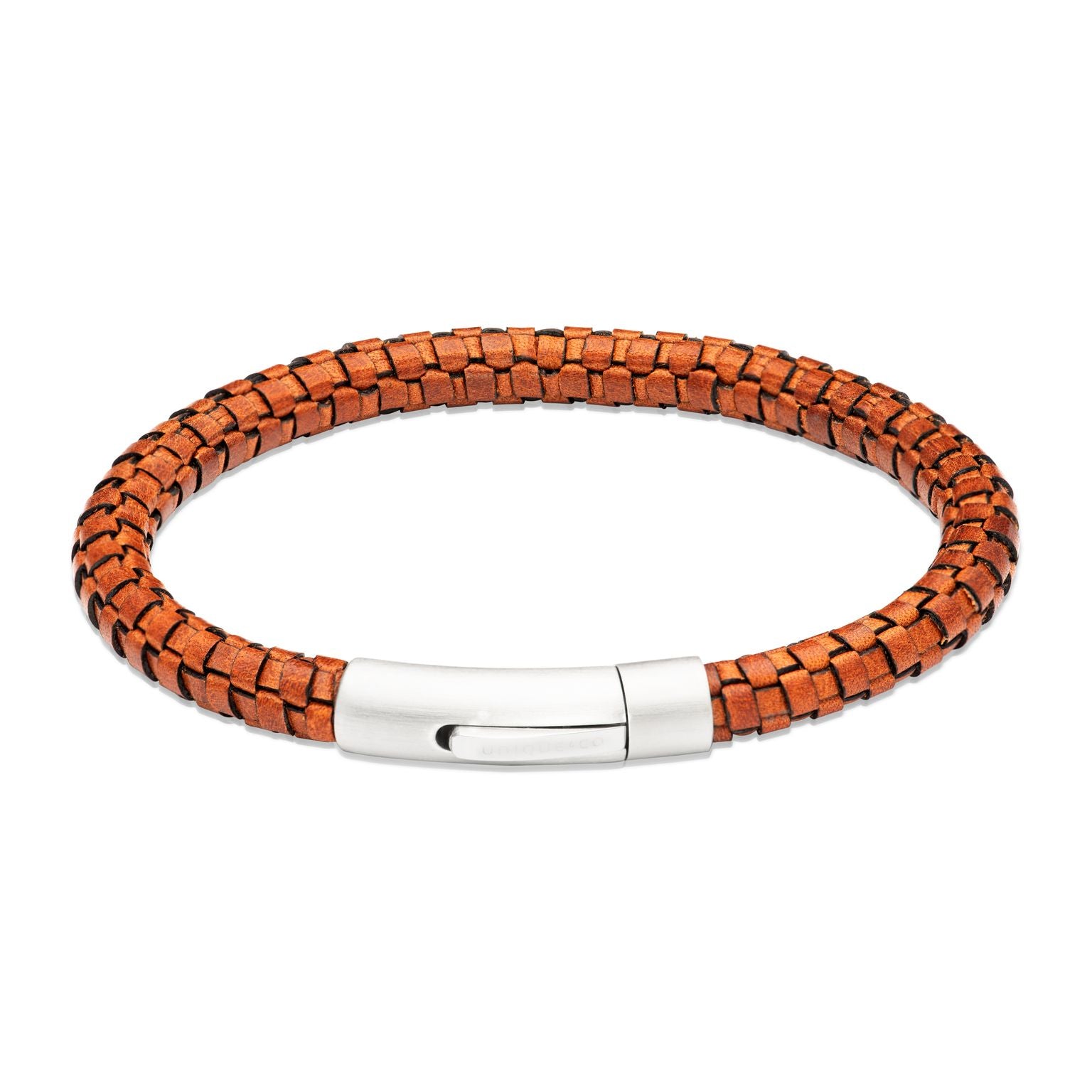 Unique & Co Men's Antique Brown Leather Bracelet B543ADB