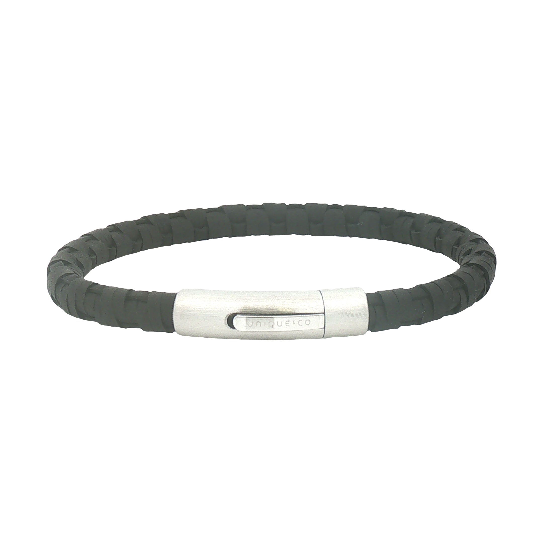 Unique & Co Men's Black Leather Bracelet B571BL