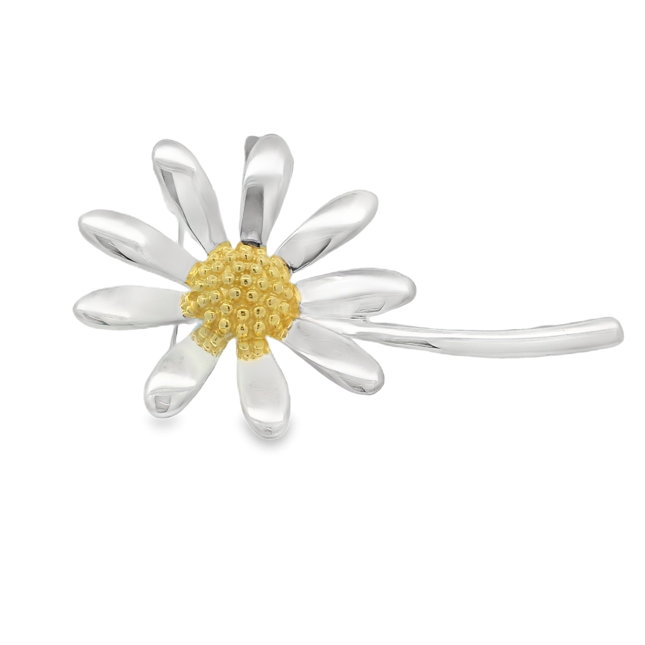 Silver Daisy Brooch