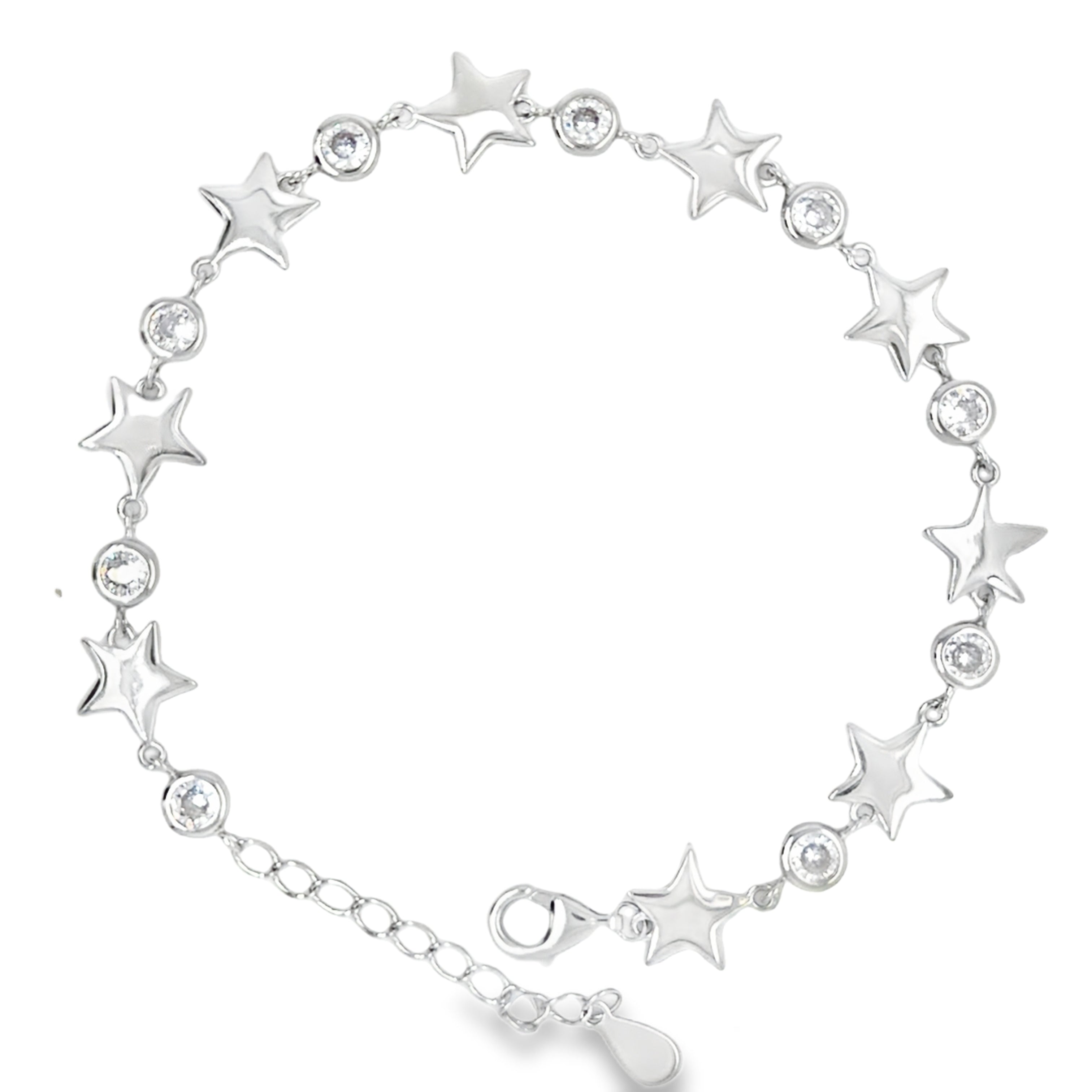 Sterling Silver Paperchain Figaro Bracelet