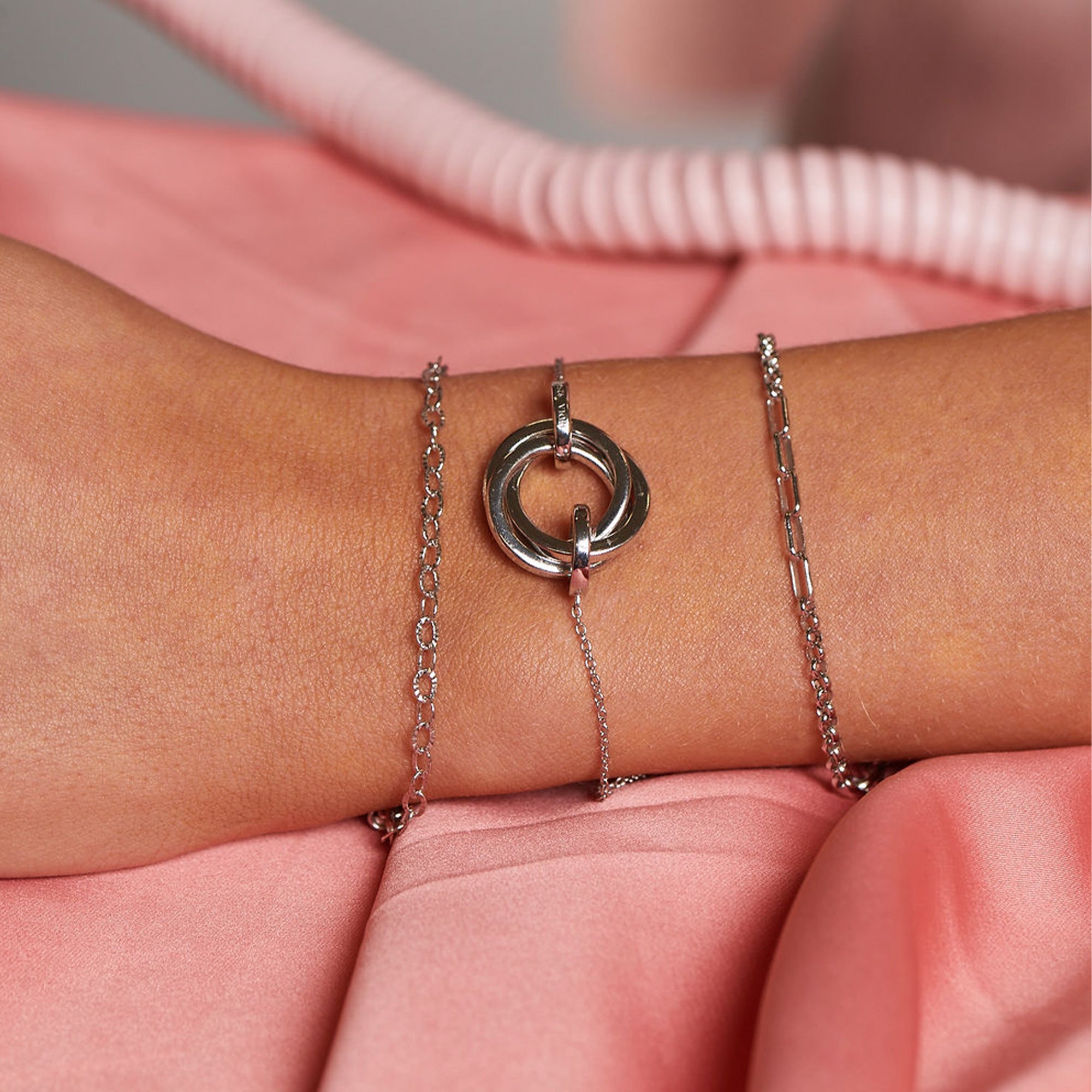 Hot Diamonds Trio Bracelet DL706 wear shot
