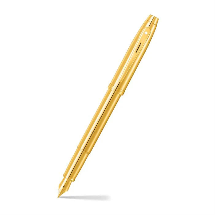 Sheaffer® 100 Glossy PVD Gold Fountain Pen With PVD Gold Trim