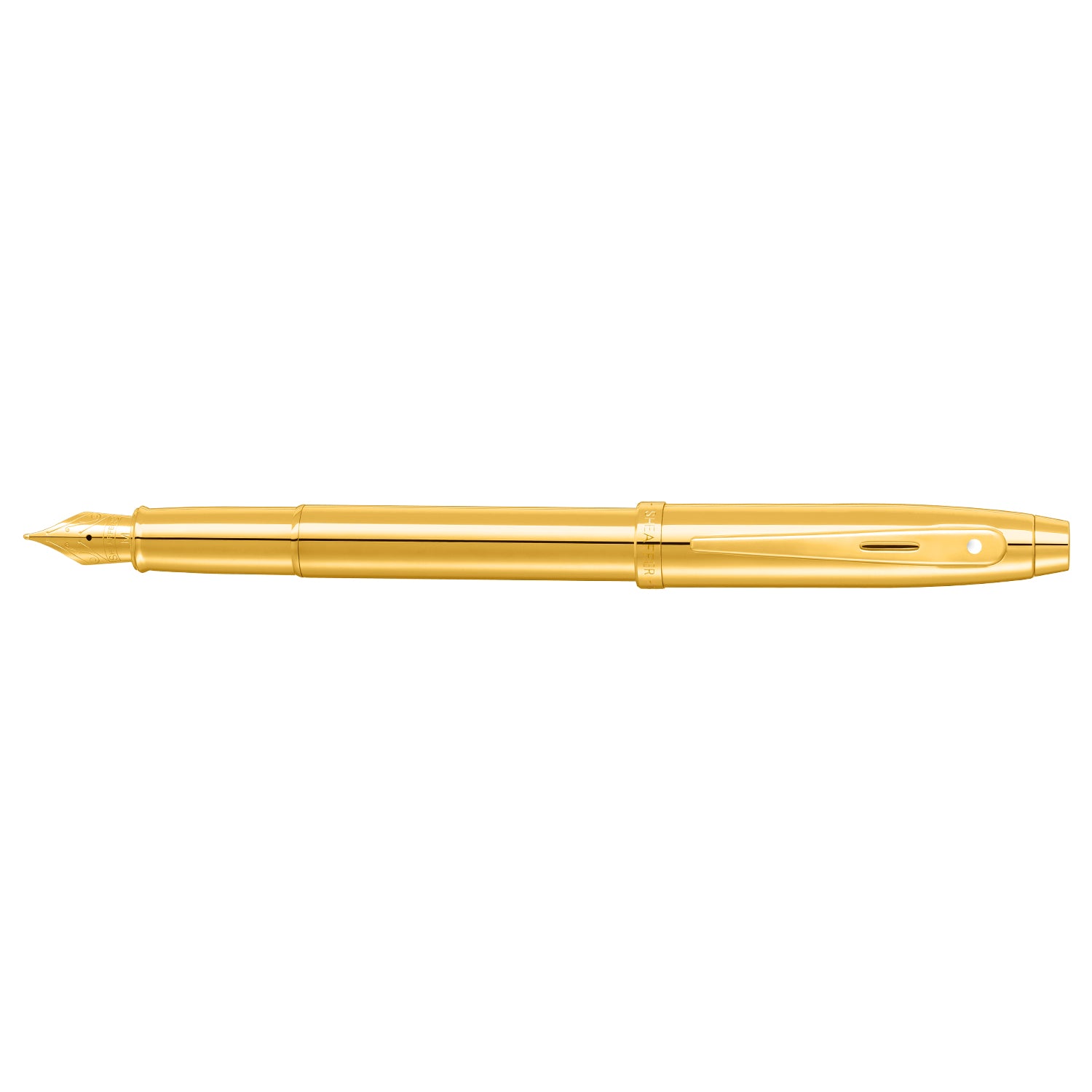 Sheaffer® 100 Glossy PVD Gold Fountain Pen With PVD Gold Trim