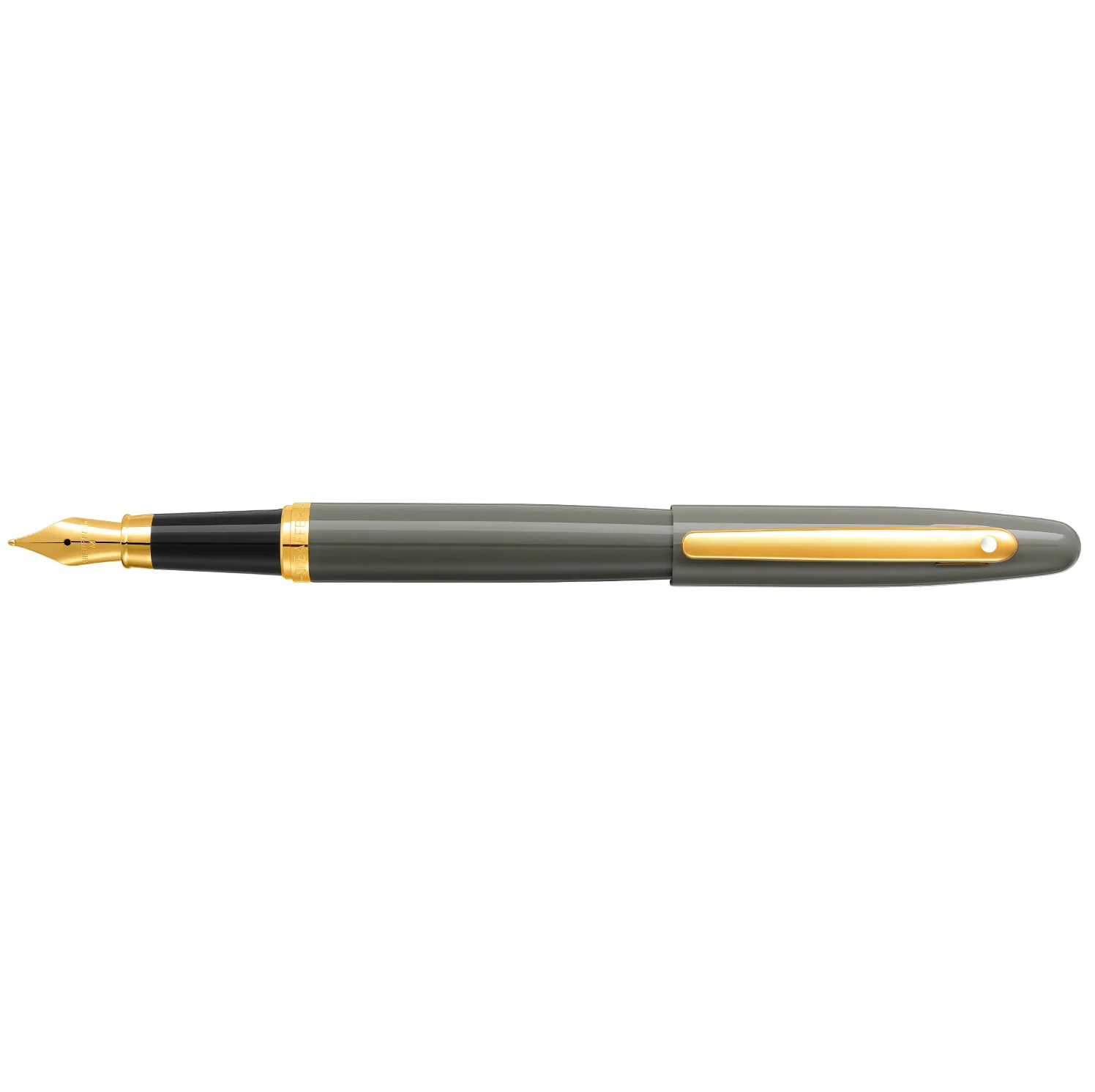 Sheaffer® VFM 9427 Glossy Light Grey Fountain Pen With PVD Gold-Tone Trim