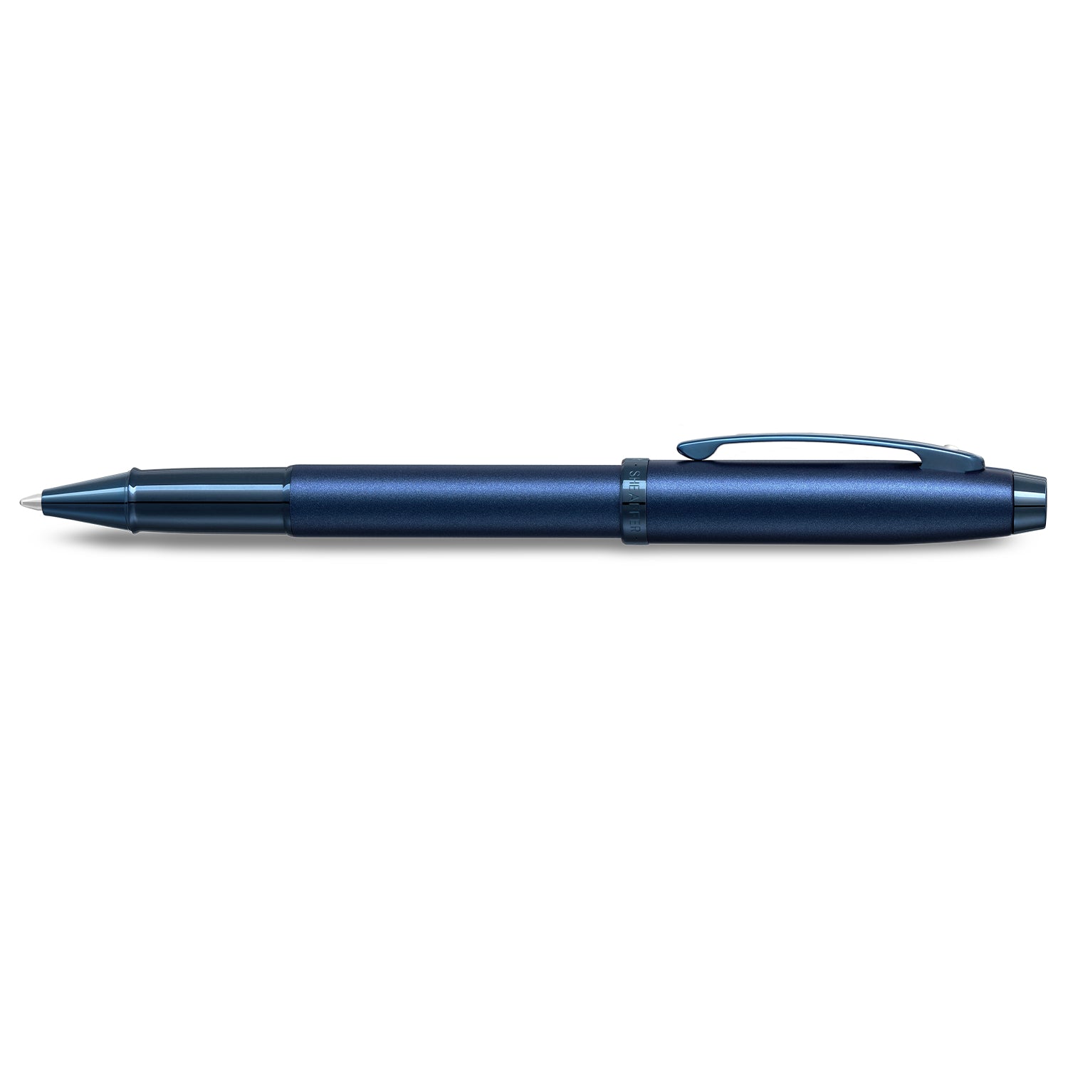 Sheaffer® 100 Satin Blue Rollerball Pen With PVD Blue Trim