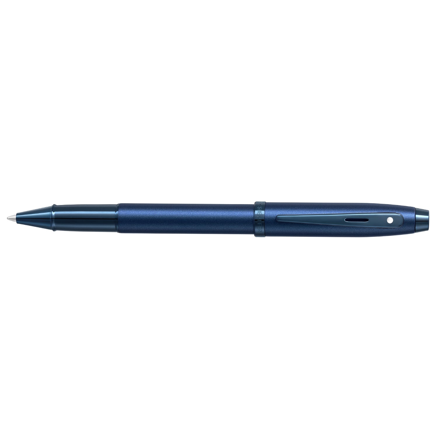 Sheaffer® 100 Satin Blue Rollerball Pen With PVD Blue Trim