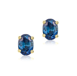 Oval Sapphire Earrings 9ct Gold