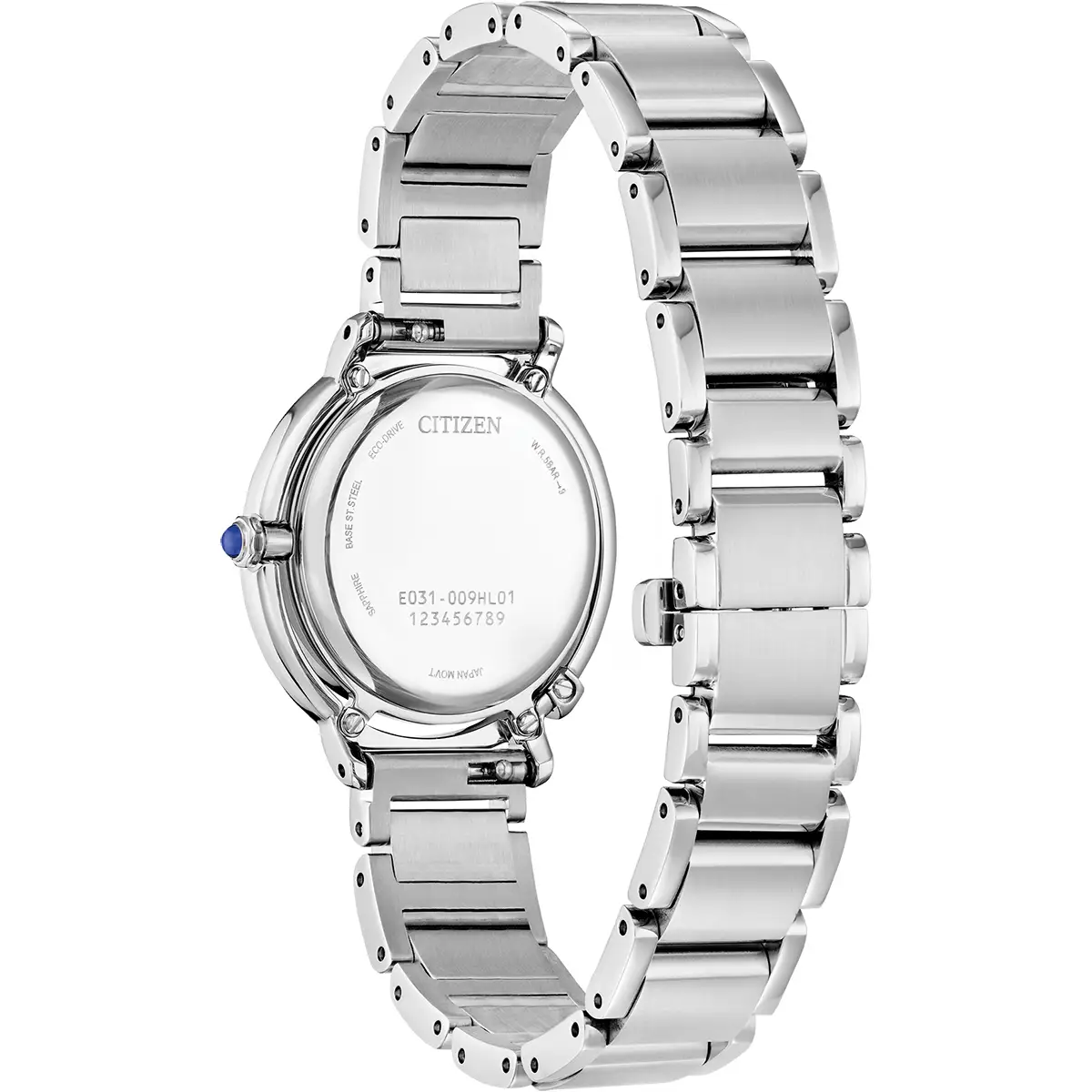 Citizen Eco Drive Ladies L Arcly Diamond Bracelet Watch EM1091-67X rear