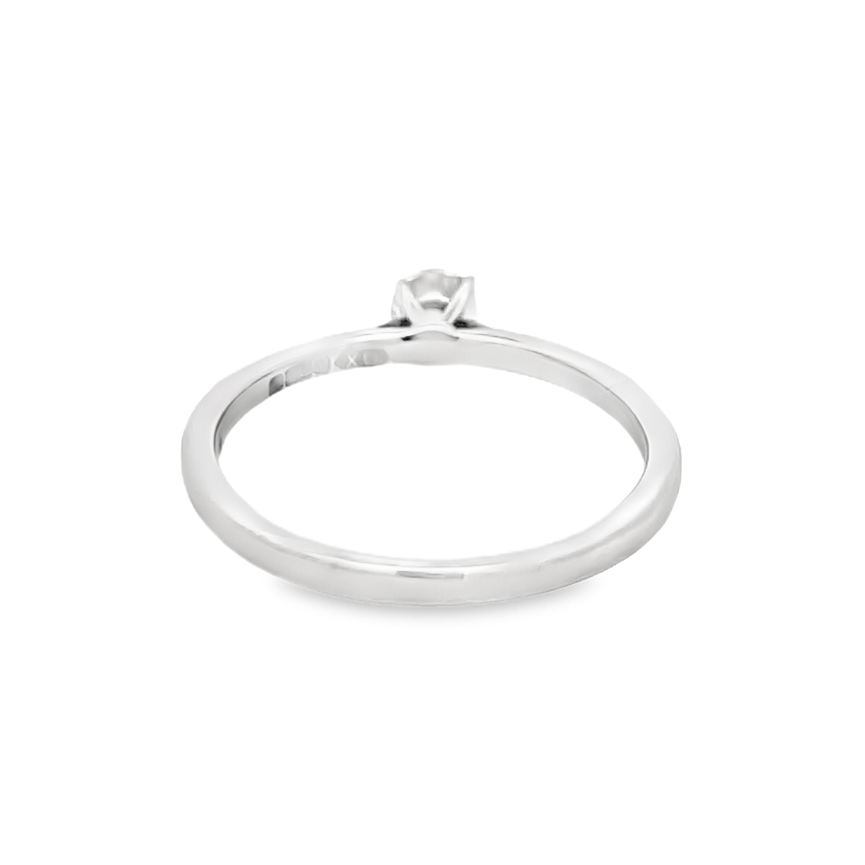 9ct White Gold Solitaire Diamond Engagement Ring 0.25ct rear