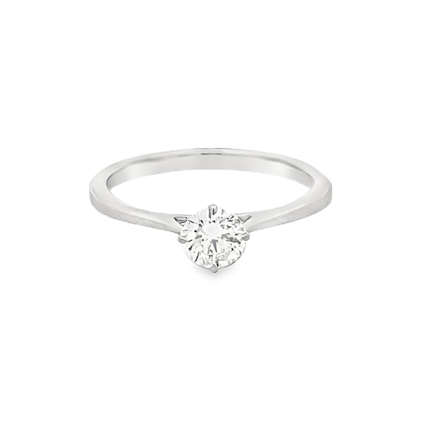 Platinum Solitaire Diamond Engagement Ring 0.42ct