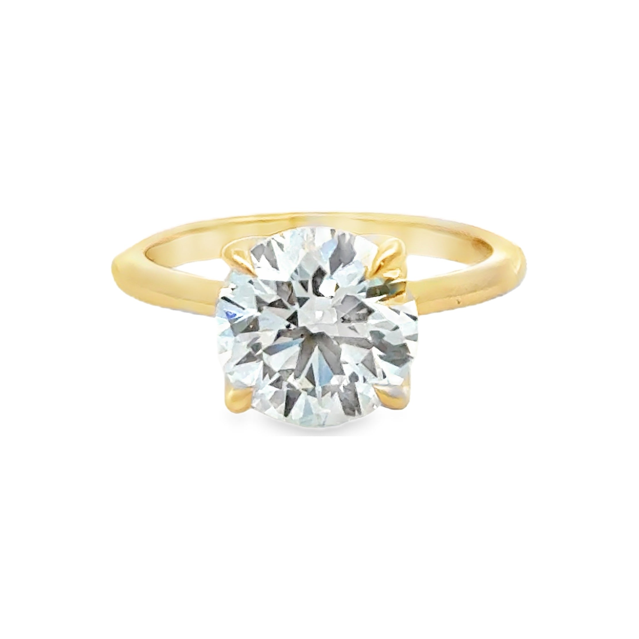 Lab Grown Diamond Brilliant Cut 3.06ct Solitaire Ring 9ct Gold