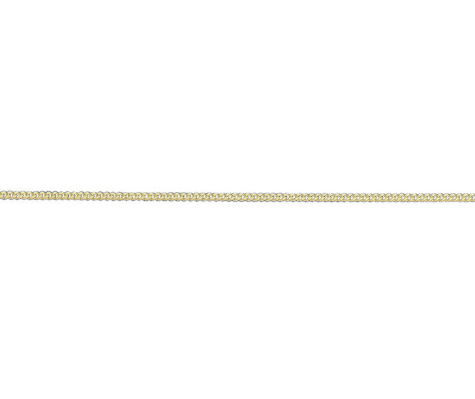 Adjustable 16/18 Inch Curb Hanging Chain 18ct Gold