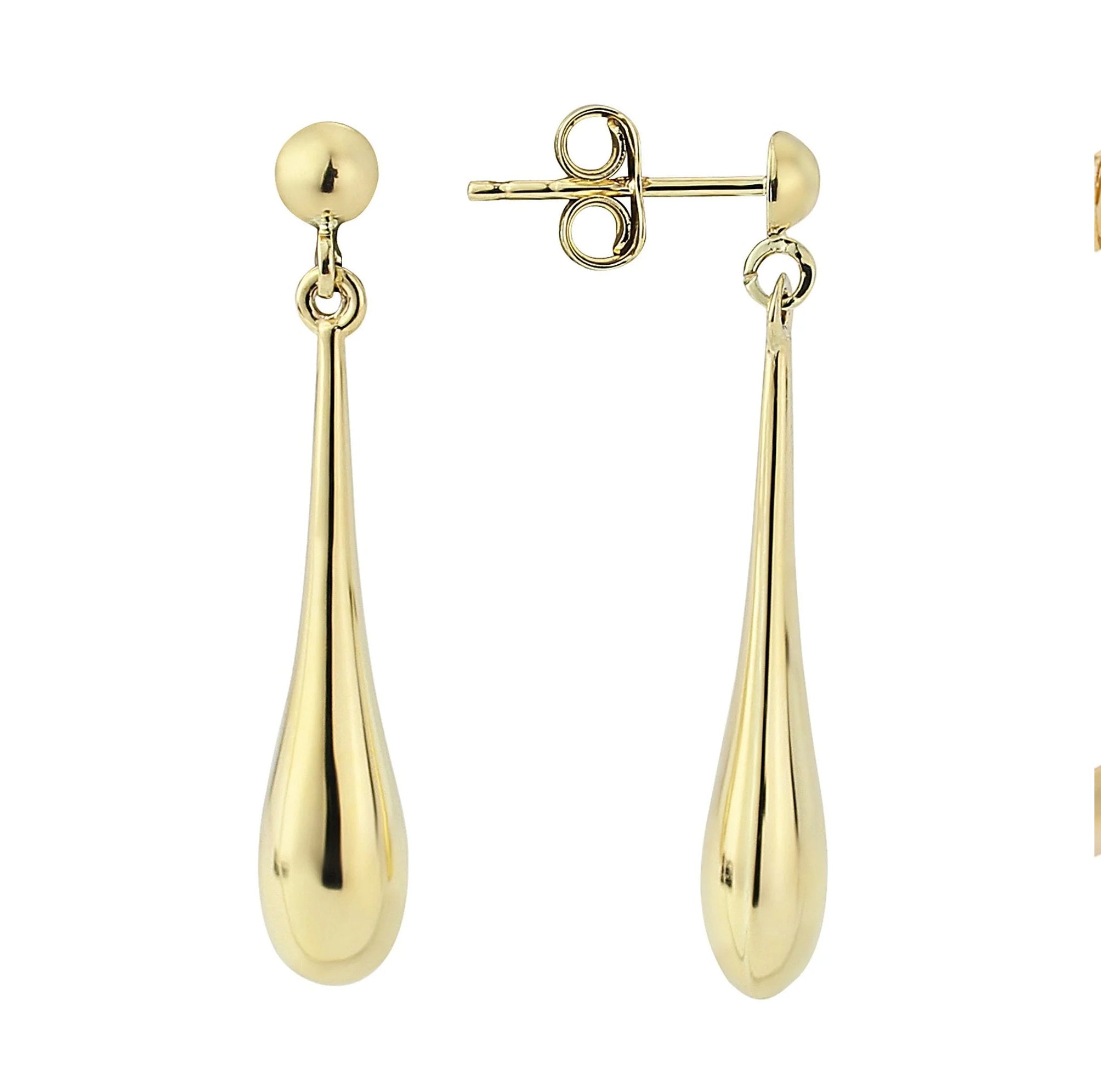 9ct Gold 26mm Drop Earrings