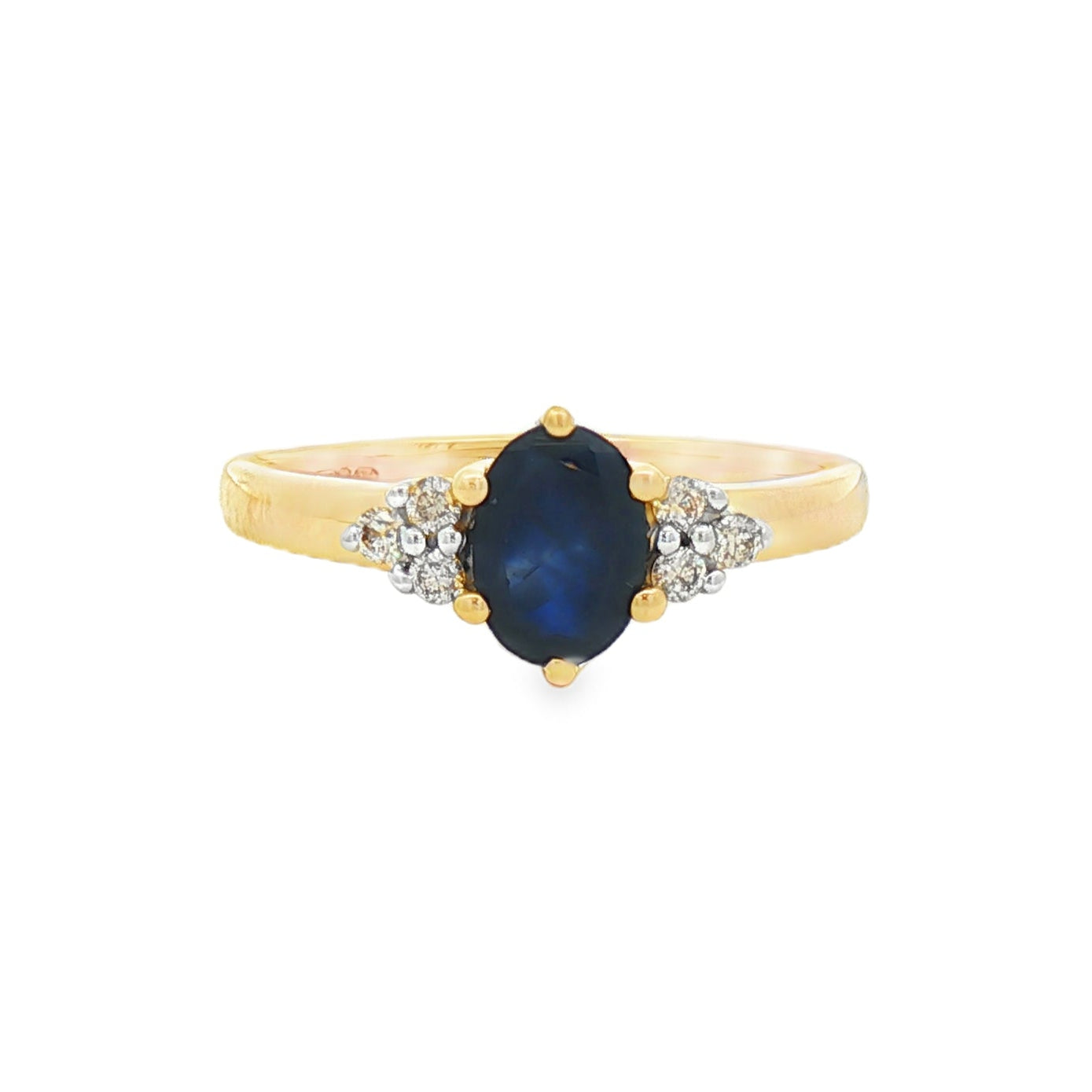 Sapphire & Diamond Ring 9ct Gold