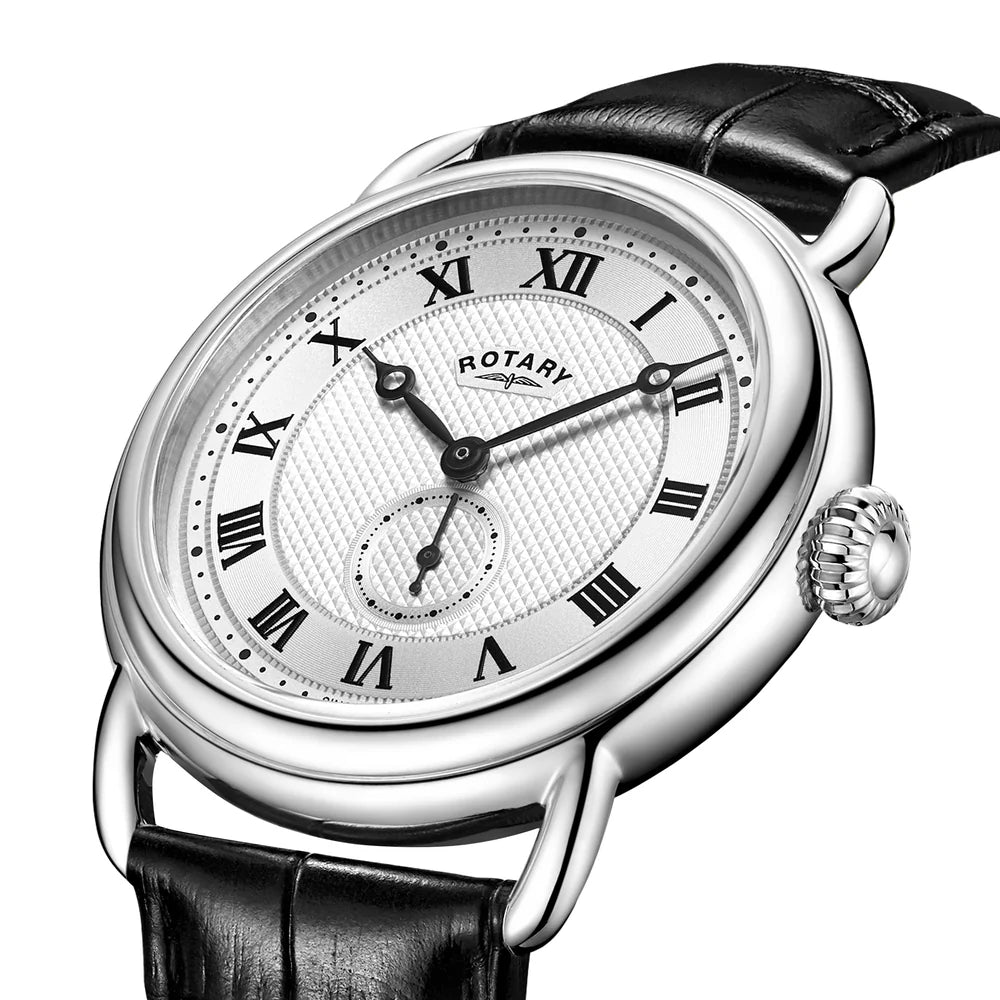 Rotary Heritage 'Sherlock' Men's Leather Strap Watch GS02424/21