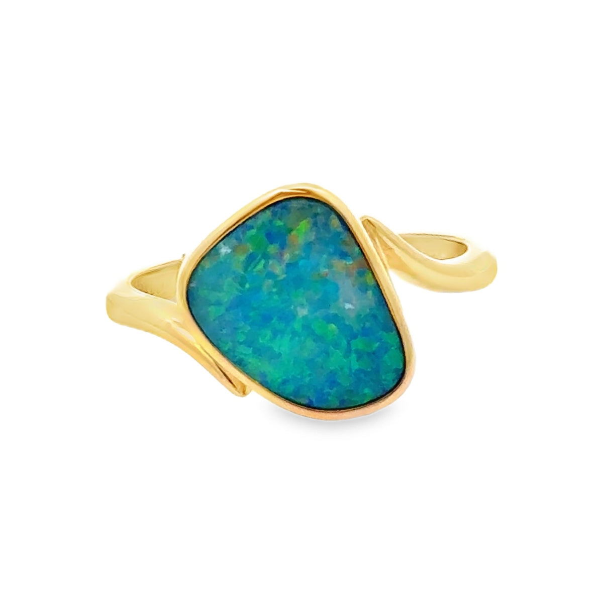 Freeform Opal Ring 9ct Gold
