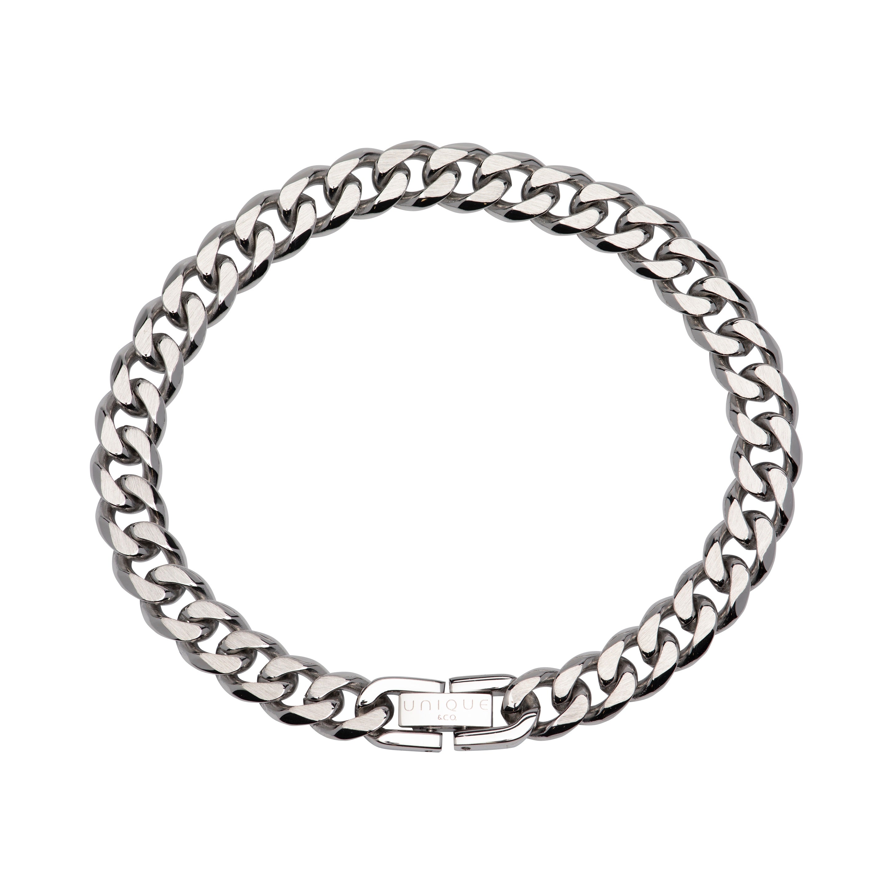 Unique & Co Men's Steel Curb Chain Bracelet LAB-155