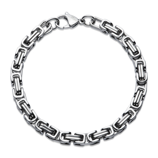 Unique & Co Men's Steel Byzantine Chain Bracelet LAB-238