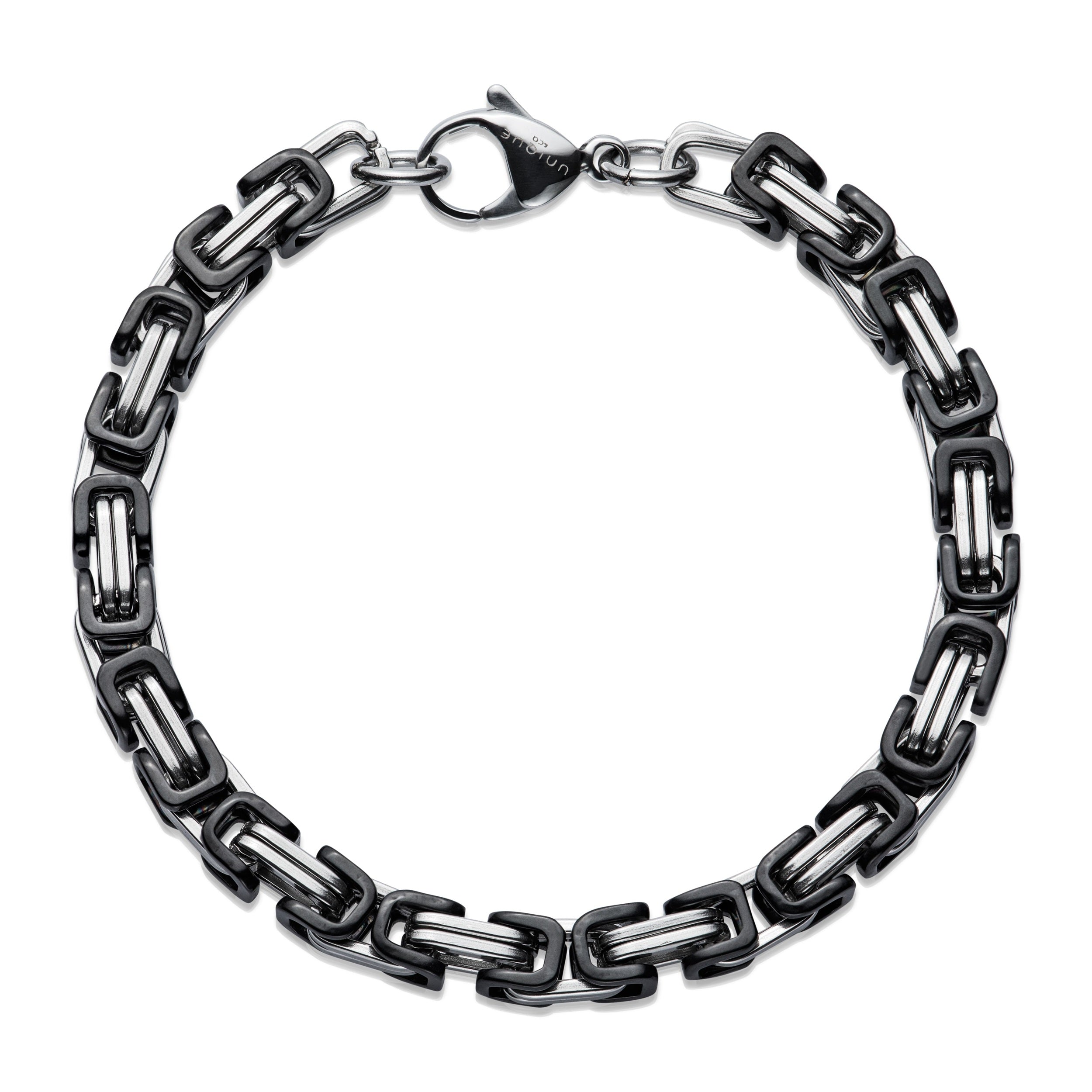 Unique & Co Men's Steel Byzantine Chain Bracelet LAB-239