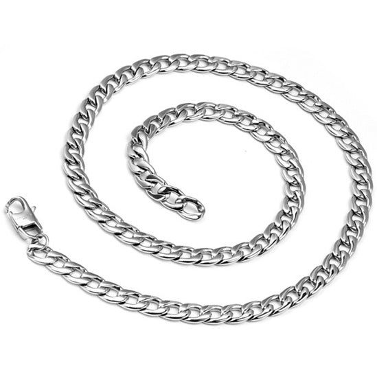 Unique & Co Men's Steel Curb Necklace LAK-208