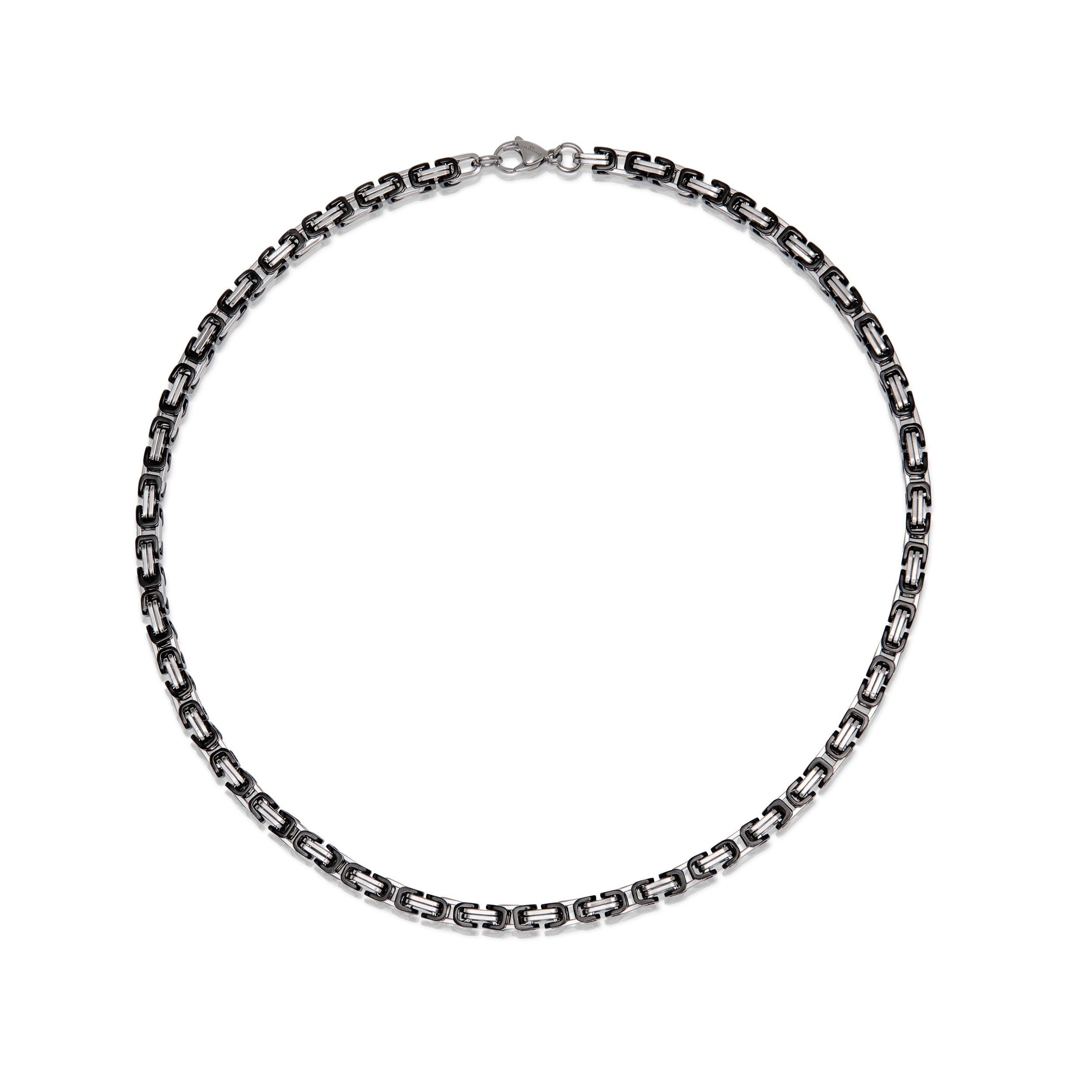 Unique & Co Men's Steel Byzantine Necklace LAK-239