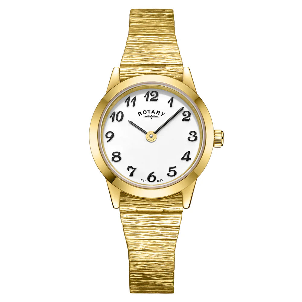 Rotary Heritage Altera Ladies Gold Tone Expansion Bracelet Watch LB00762/01