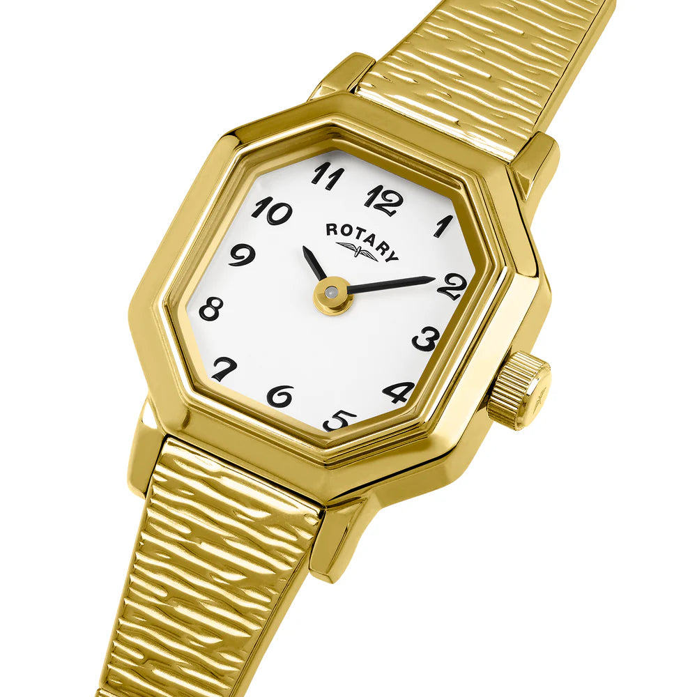 Rotary Heritage Altera Ladies Gold Tone Expansion Bracelet Watch LB00764/29 side
