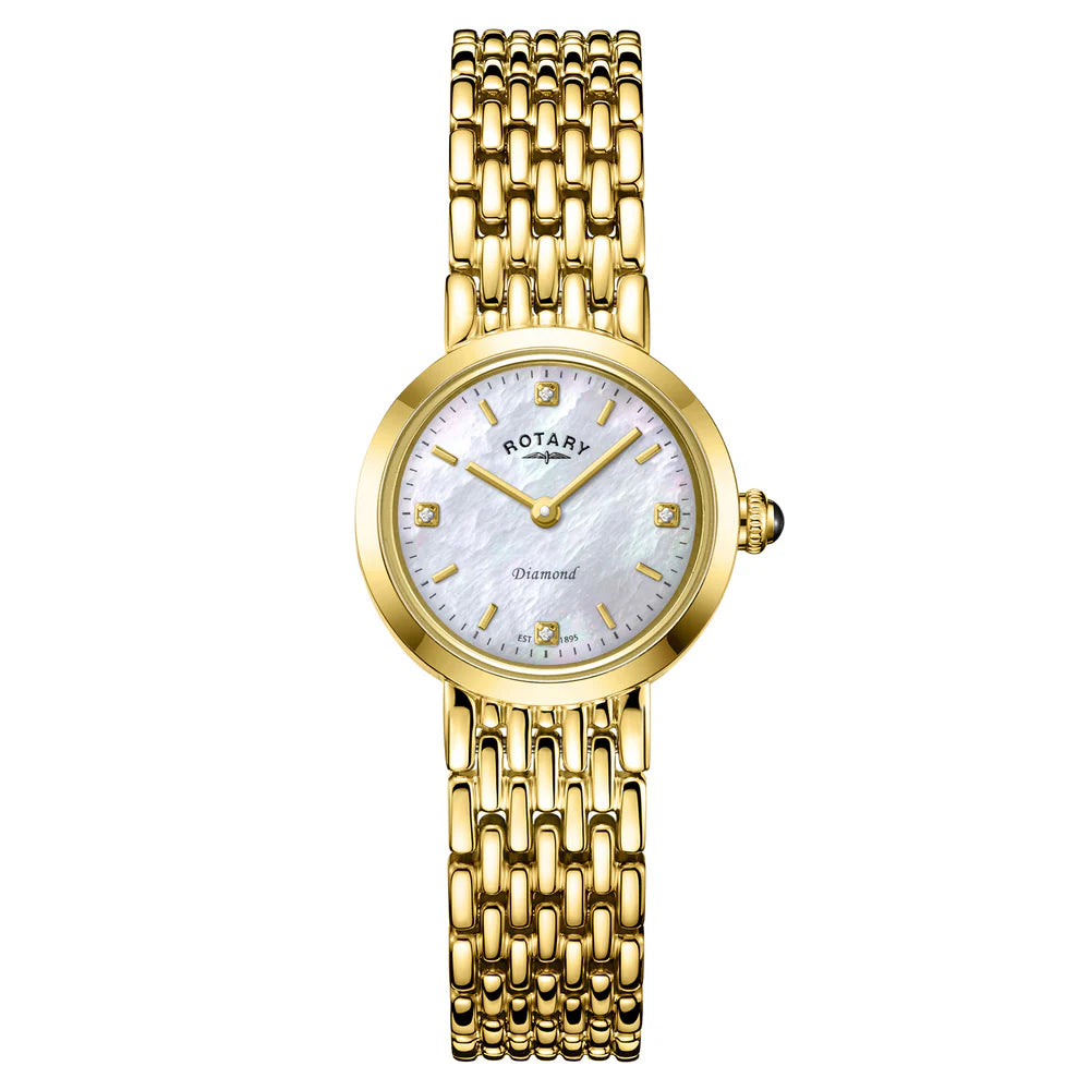 Rotary Heritage Diamond Ladies Gold Tone Bracelet Watch LB008900/41/D