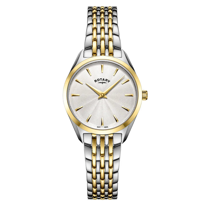 Rotary Ultra Slim Ladies Two Tone Bracelet Watch LB08011/02