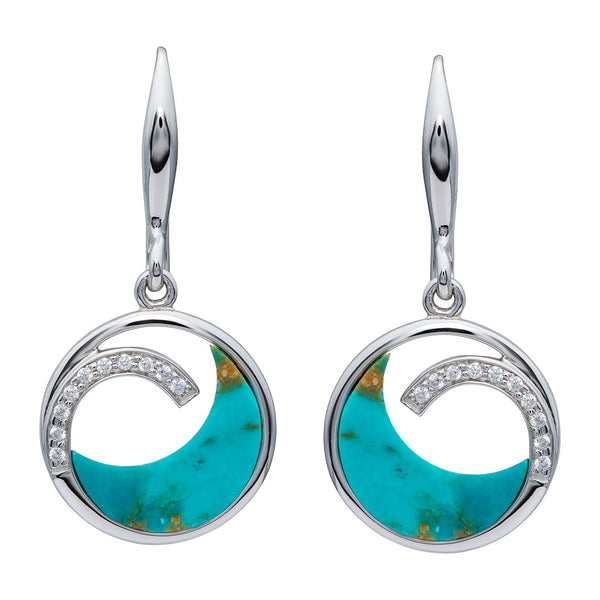 Unique & Co Silver Turquoise Drop Earrings  ME-828