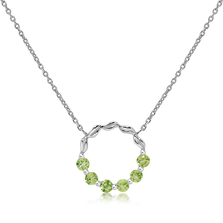 Unique & Co Sterling Silver Peridot Pendant MK-1055PE