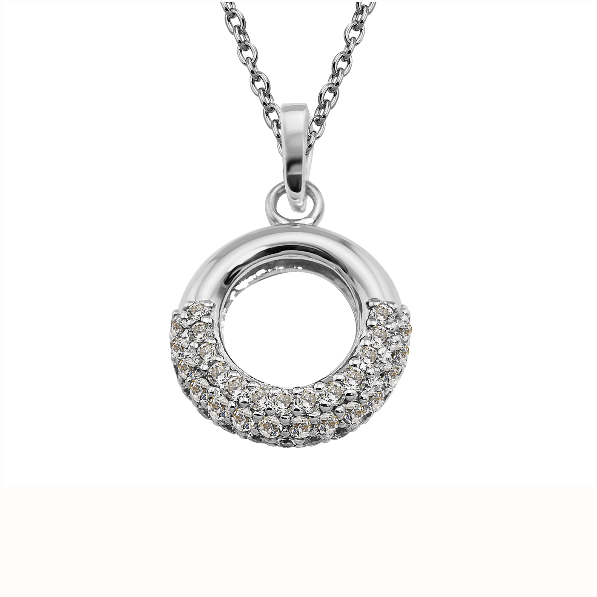 Unique & Co Sterling Silver CZ Pendant MK-1000