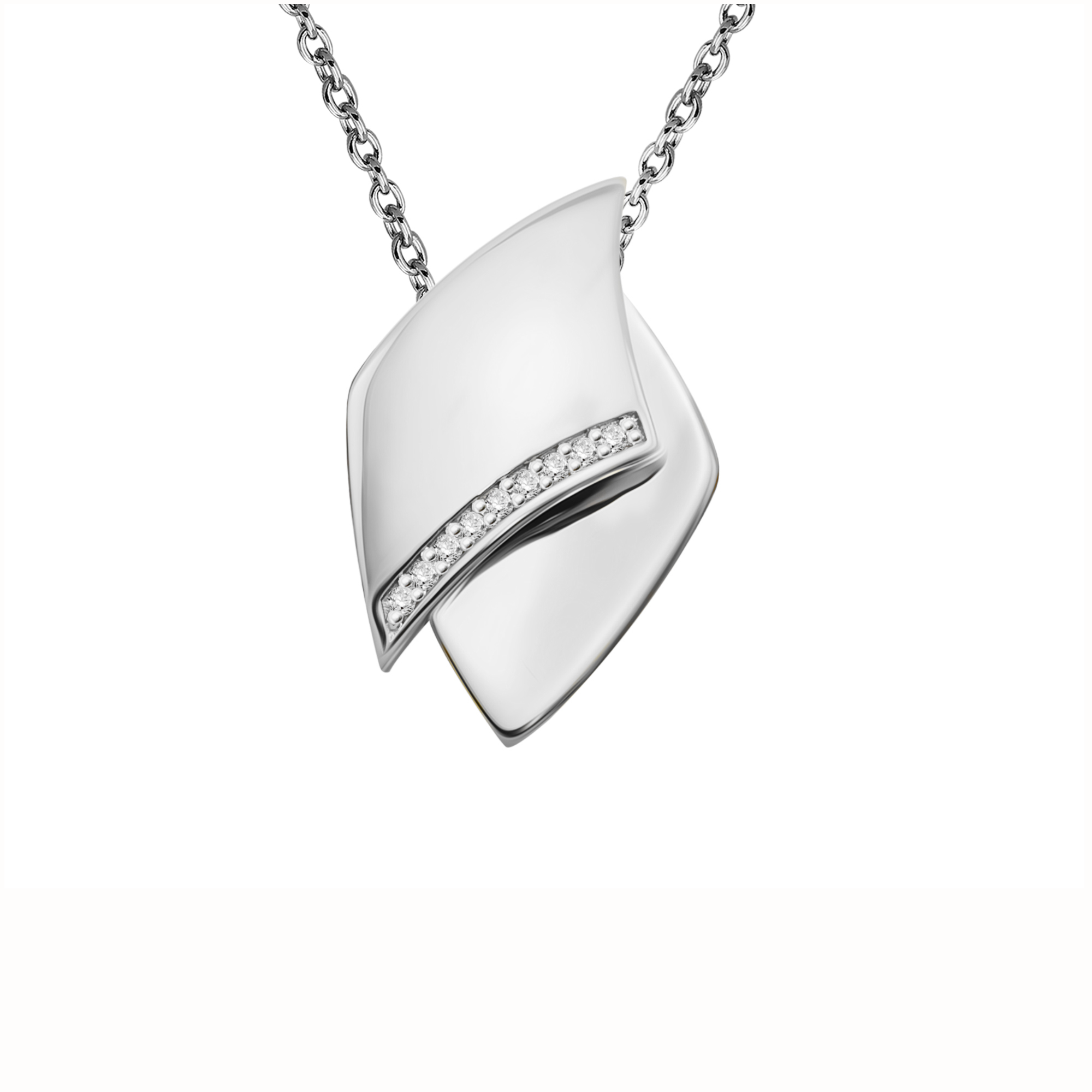 Unique & Co Sterling Silver CZ Pendant MK-1038