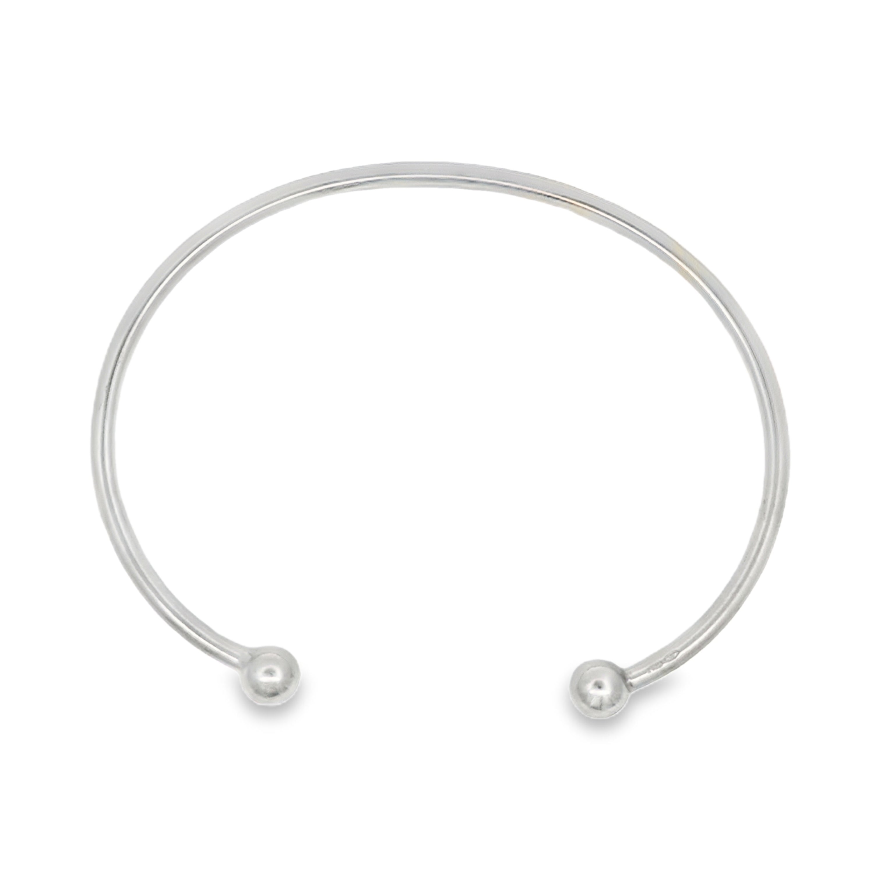 Sterling Silver 2.5mm Torque Bangle