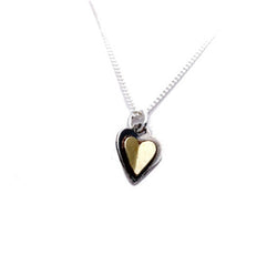 Aviv Silver & Gold Small Heart Pendant N945